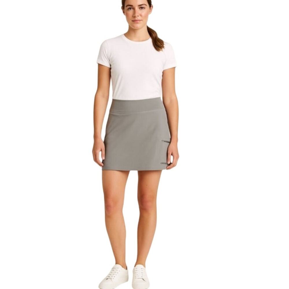 Orvis‎ Womens Lightweight Moisture Wicking Gray Skort Size L